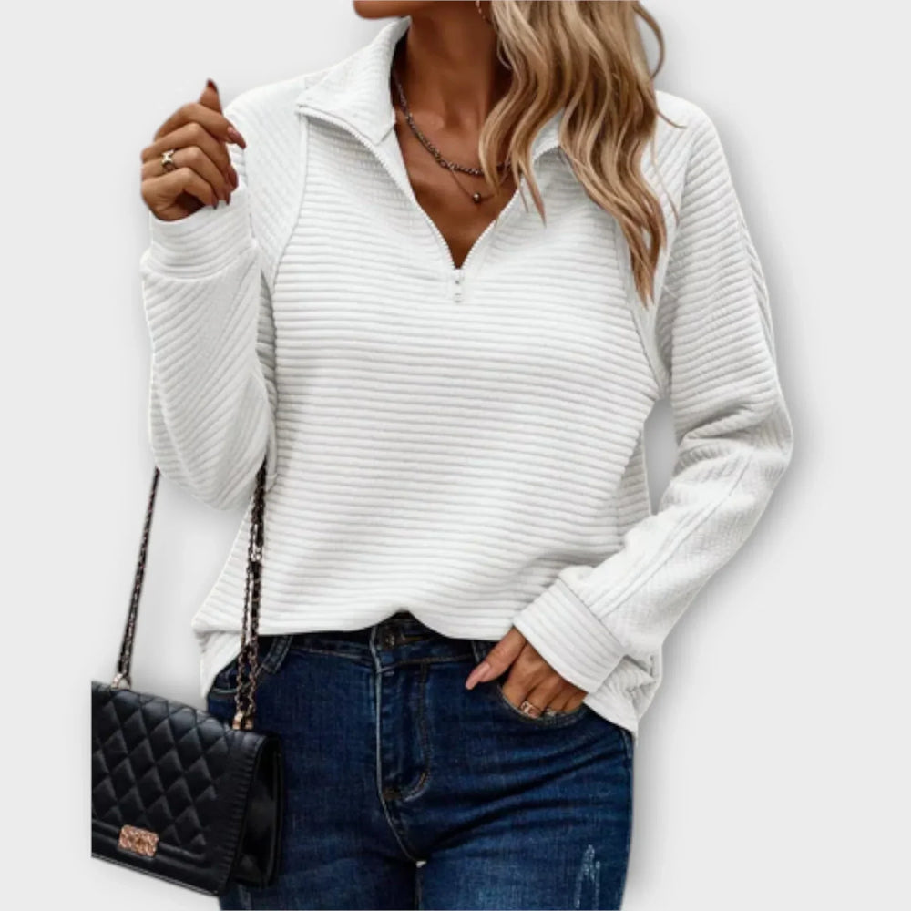 CAROLLAINE | Half-Zip Pullover .