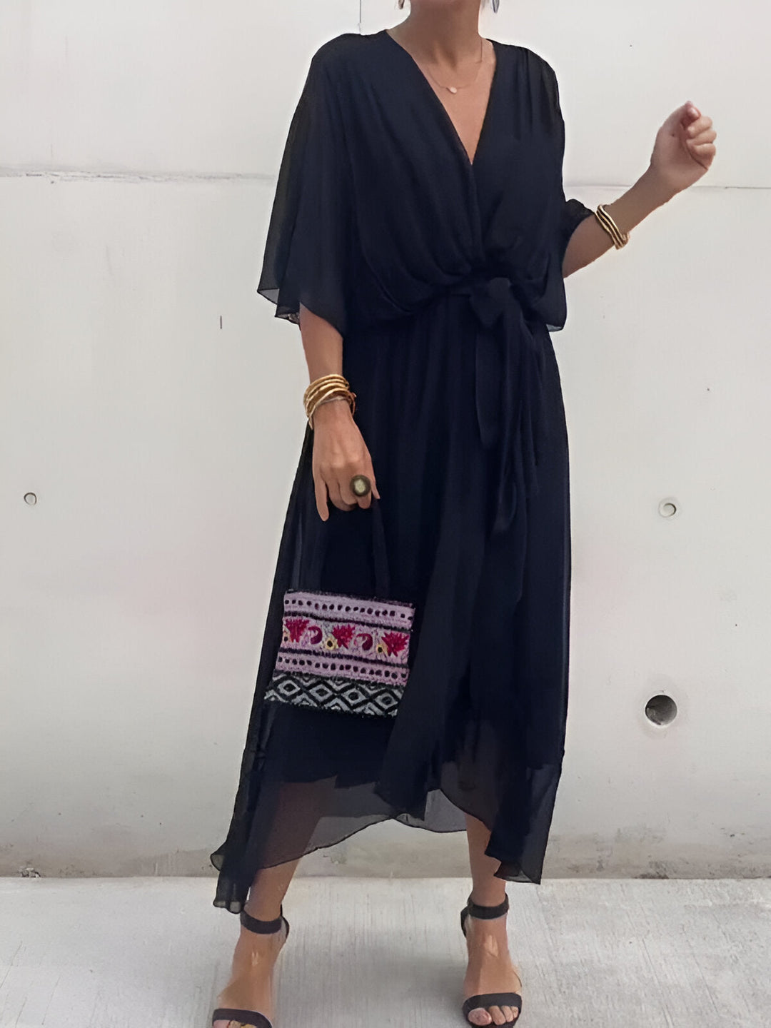 Elise | Grace Tie-Waist Midi Dress Clara & Grey Hudson Valley