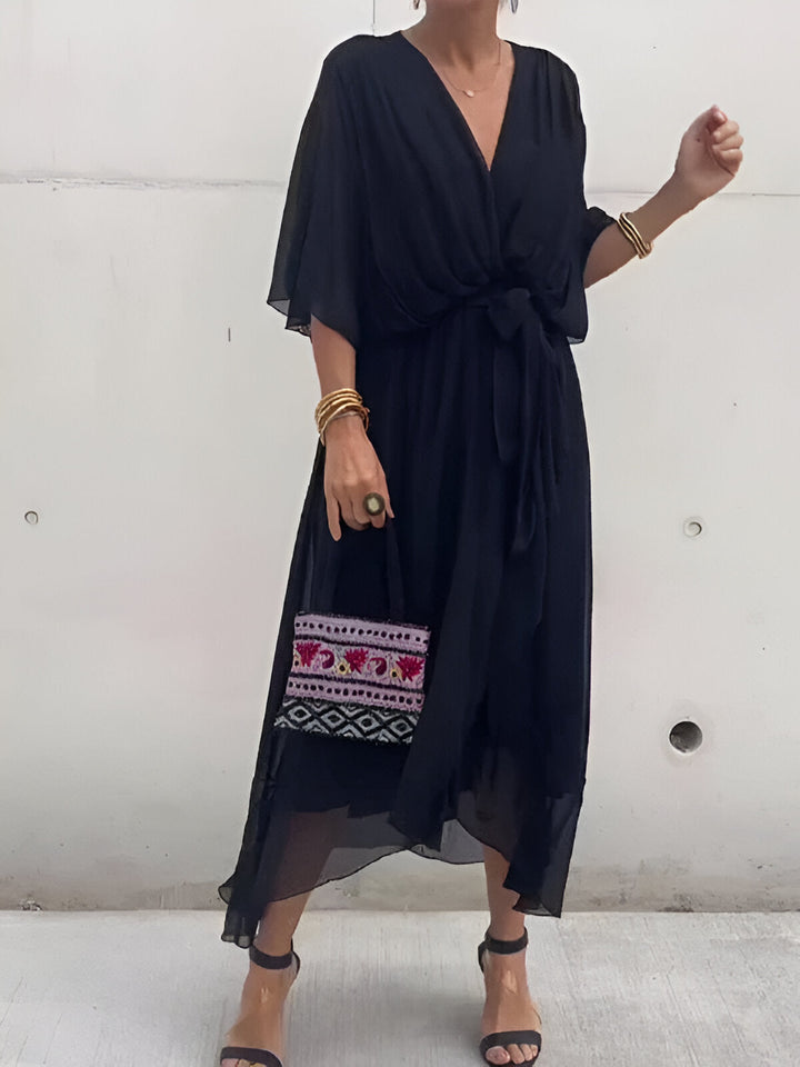 Elise | Grace Tie-Waist Midi Dress Clara & Grey Hudson Valley