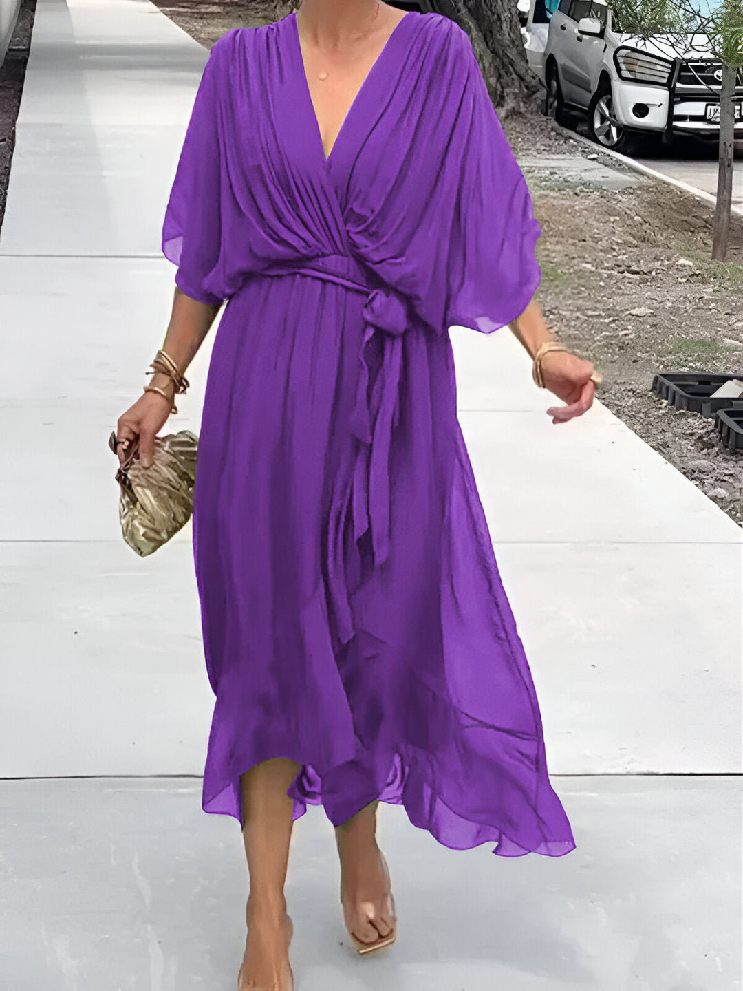 Elise | Grace Tie-Waist Midi Dress Clara & Grey Hudson Valley