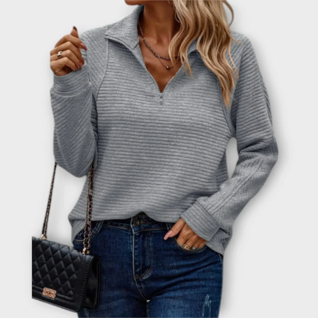 CAROLLAINE | Half-Zip Pullover .