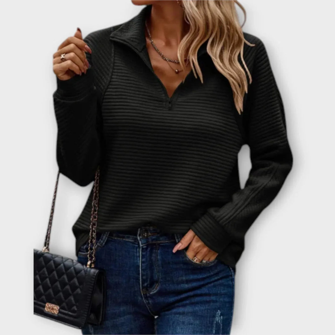 CAROLLAINE | Half-Zip Pullover .