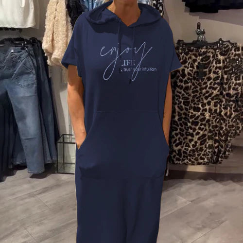 NOVA HOOD™ | Relaxed Hoodie Dress With Feminine Edge femmedunord.com